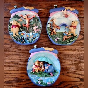 DISNEY Pooh's Hunnypot Adventures 3D Bradford Exchange Plates Vintage